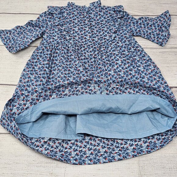NWT Hope & Henry Ruffle Trim Dress Organic‎ Cotton Girls SIze 6-12 months - Picture 10 of 12